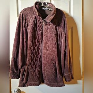 Denim&Co Quilted Brown Jacket